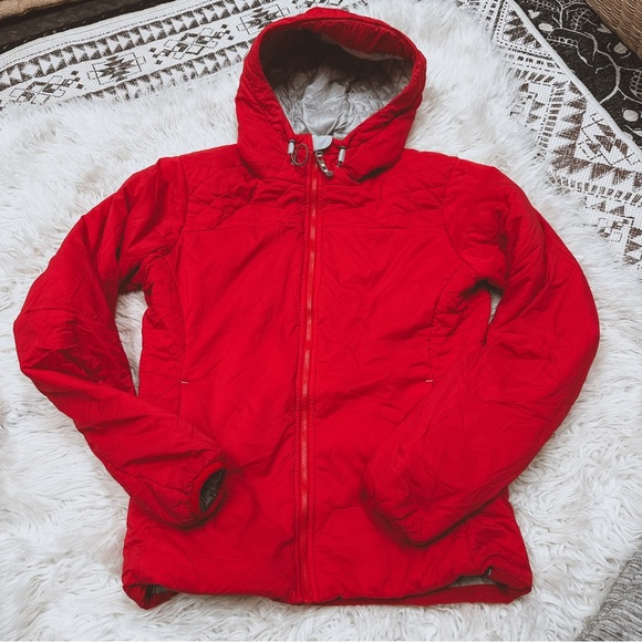 ❌SOLD❌Sherpa adventure gear red down jacket puffer hooded S - Picture 2 of 7